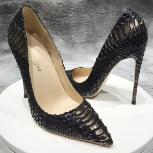 Women's high heels  women's high heels embossed effect sexy shoes