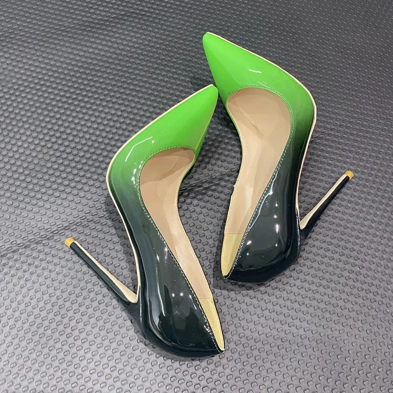 women's Patent leather gradient high heels 10 cm Sarto high heels