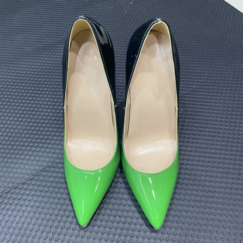 women's Patent leather gradient high heels 10 cm Sarto high heels