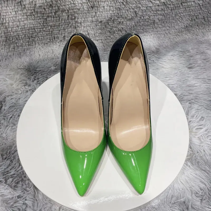 women's Patent leather gradient high heels 10 cm Sarto high heels