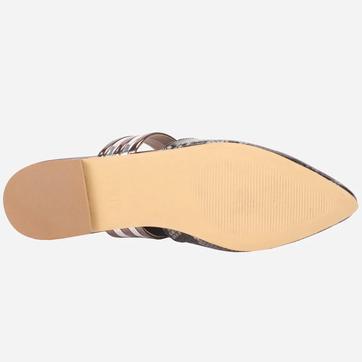 Womens "NISHA" Pointy Slide In Summer Flat Shoes