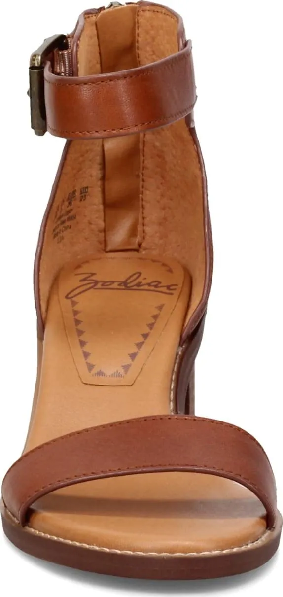 ZODIAC Women's Ilsa Heeled Sandal, Cognac 10 M